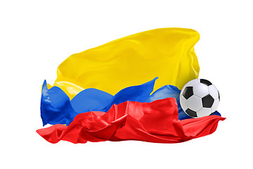 Image showing The national flag of Columbia. FIFA World Cup. Russia 2018