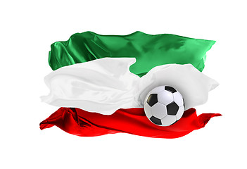 Image showing The national flag of Iran. FIFA World Cup. Russia 2018