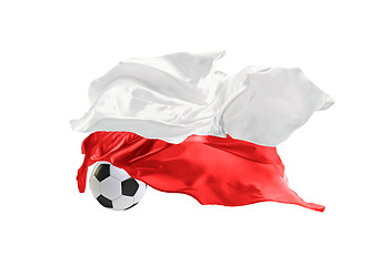 Image showing The national flag of Poland. FIFA World Cup. Russia 2018