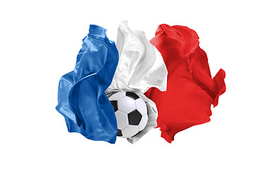 Image showing The national flag of France. FIFA World Cup. Russia 2018