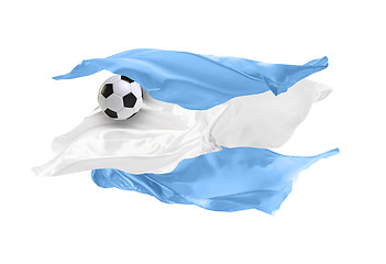 Image showing The national flag of Argentina. FIFA World Cup. Russia 2018