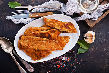 Image showing fried fish fillets