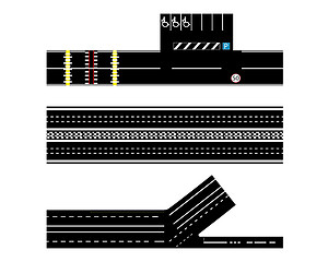 Image showing different road markings