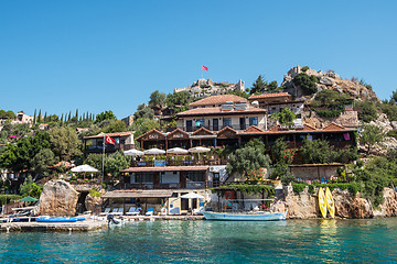 Image showing Cafe at sea coast