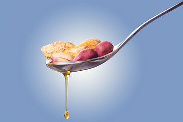 Image showing Natural peanut oil