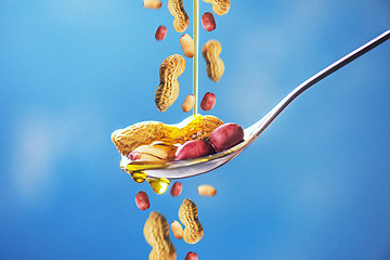 Image showing Natural peanut oil