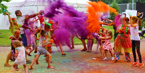 Image showing Holi color festival