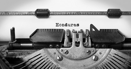 Image showing Old typewriter - Honduras