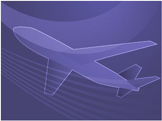 Image showing Air travel airplane illustration