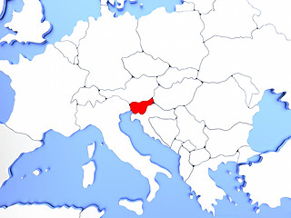 Image showing Slovenia in red on map