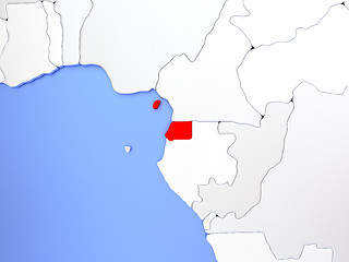 Image showing Equatorial Guinea in red on map