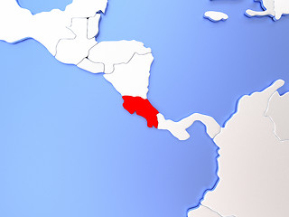 Image showing Costa Rica in red on map