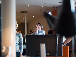 Image showing startup business couple in a modern office