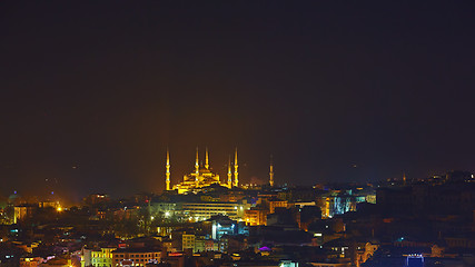 Image showing Night lights of Istanbul