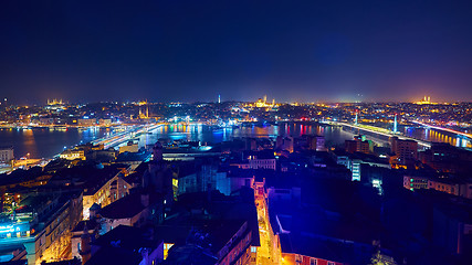 Image showing Night lights of Istanbul