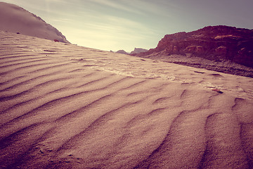 Image showing Sand dunes in Valle de la Luna, San Pedro de Atacama, Chile