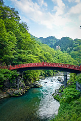 Image showing Shinkyo bridge, Nikko, Japan