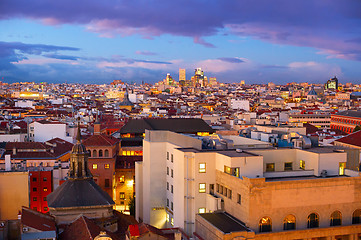 Image showing Madrid cityscape, Spain