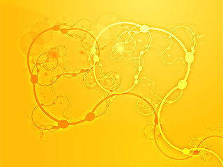 Image showing Abstract swirly floral grunge illustration