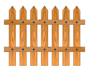 Image showing Wooden sharp fence