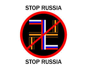 Image showing stop sign russia