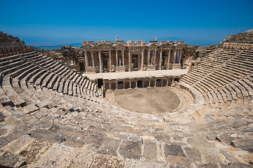 Image showing Roman amphitheatre in the ruins of Hierapolis