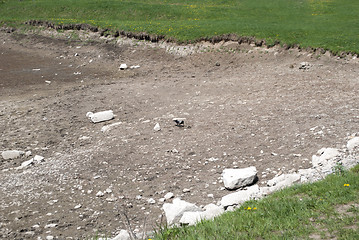 Image showing dry lake in summer