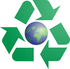 Image showing Recycling eco symbol