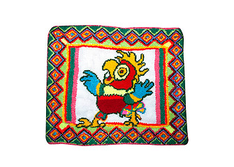 Image showing Parrot embroidered in different colors