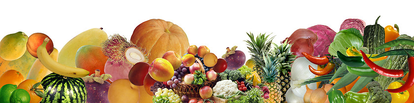 Image showing banner of different fruits and vegetables