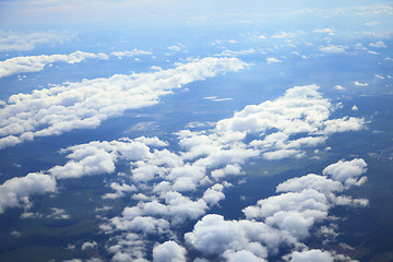 Image showing Clouds, view from airplane