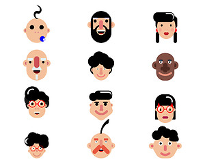 Image showing twelve characters of flat design