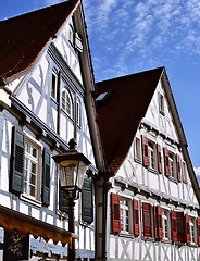 Image showing details of timbered houses