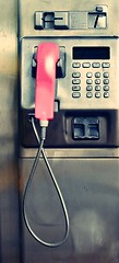 Image showing pink Telephone handset