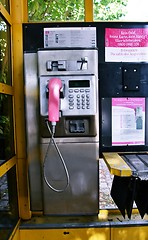 Image showing pink Telephone handset