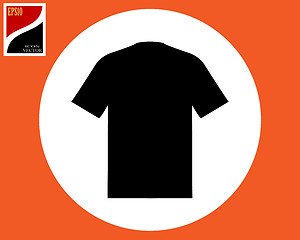 Image showing black T-shirt in white circle