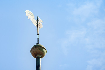 Image showing Weather vane on the top of a building