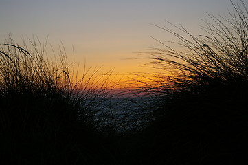 Image showing Sunset in greece Naxos