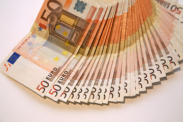 Image showing Euro money banknotes
