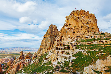 Image showing Natural stone fortress in Uchisar