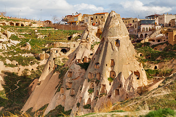 Image showing Natural stone fortress in Uchisar