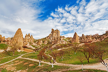 Image showing Natural stone fortress in Uchisar