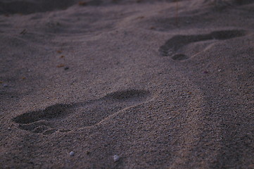 Image showing Footprints in sand