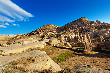 Image showing Fairy houses stone cliffs