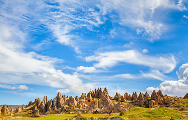 Image showing Fairy houses stone cliffs