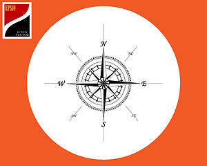 Image showing Marine direction compass