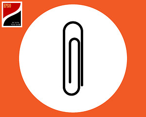 Image showing black paper clip silhouette