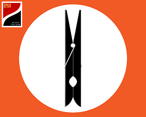 Image showing clothespin for fastening clothes