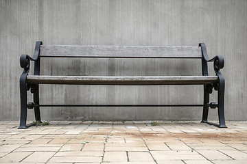 Image showing Wooden bench in vintage style