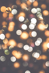 Image showing Retro bokeh lights on a dark background